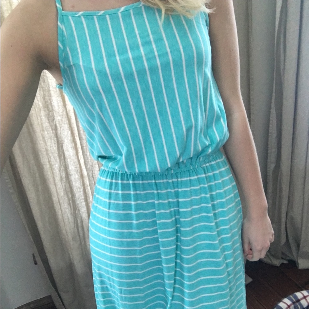 14th Place Nordstrom Teal Ankle Length Maxi Dress